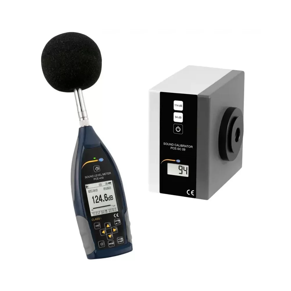 Medidor de sonido con calibrador acústico PCE-322-SC43